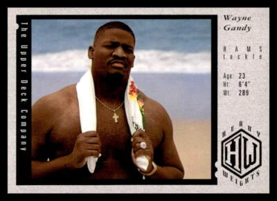 1994 Upper Deck #37 Wayne Gandy  HW  Los Angeles Rams - Image 1 of 2