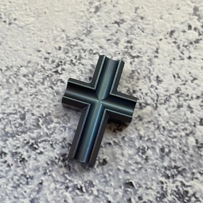 Titanium Alloy Cross Pendants Necklace Beads Women Men Birthday Christmas Gifts - Image 1 of 4