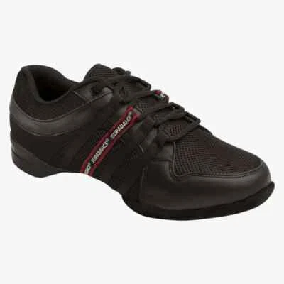 Supadance 8810 Low 1" Heel Black Leather Unisex split sole practice shoes - Image 1 of 4
