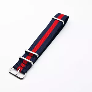 Nylon Strap Braided Watchband Replacement Wrist Strap Silver Pin Buckle 10 Color - Picture 1 of 22