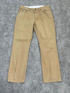 Polo Ralph Lauren Pants Mens Size 34x32 Brown Cotton Denim Lightweight Casual