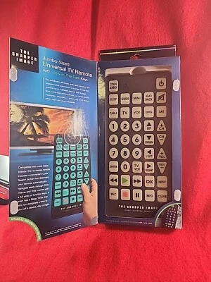 Extra Large Universal Remote Control Glow-in-the-Dark  Sharper Image Jumbo XXX - Image 1 of 4