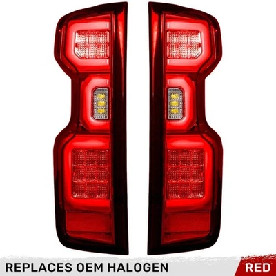 Luces traseras Recon 264397RD OLED lente roja 19-25 Silverado 1500/HD Foto 1 de 4