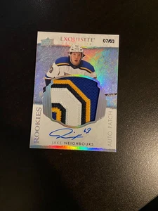 2021-22 UD The Cup Exquisite Jake Neighbours Rookie Patch Auto /63 NICE! - Picture 1 of 2