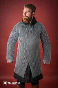 Mittelalter - Kettenhemd Hauberk Rundring 10mm Verzinkt - Zeughaus - Bild 1 von 7