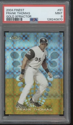 2004 Topps Finest Gold XFractor #91 Frank Thomas 98/139 Mint PSA 9 - Image 1 of 2