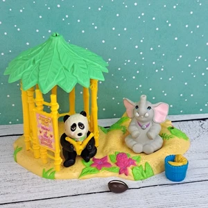 As Is Incomplete Broken Gate Littlest Pet Shop Jungle Bunch 1993 Zoo Jungle Hut - Picture 1 of 24