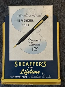 Sheaffer Shop Display Sign For Sheaffer Fine Line Pencil - Picture 1 of 4