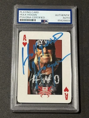 HULK HOGAN 1999 WCW/NWO SIGNED AUTOGRAPHED PLAYING CARD PSA/DNA CERTIFIED - Image 1 of 2