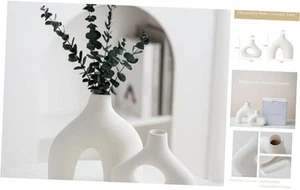 White Vase Home Decor, Set of 2 Modern Vase for Coffee Table Decor, Nordic - Picture 1 of 8