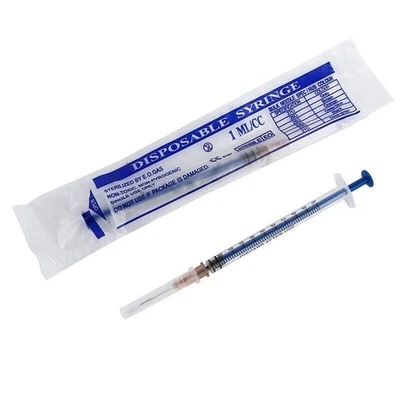 10-50pcs With cap Needle 1ml Syringe FtQ Tip Needle Syringes Protective Blunt - Image 1 of 4