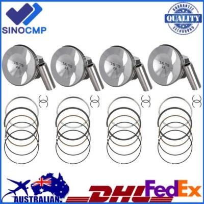 4x Pistons Rings Set Φ21mm 06H107065AM For VW Passat Tiguan Audi A3 A4 Q5 2.0L - Image 1 of 4