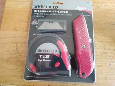SHEFFIELD 3 piezas. JUEGO DE CUCHILLOS DE CINTA MÉTRICA Y UTILITARIOS  Foto 1 de 2