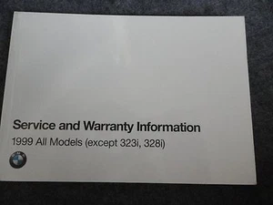 1999 BMW Service and Warranty Owners  Manual Supplement - Bild 1 von 1