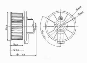 HVAC Blower Motor Rear Global 2311538
