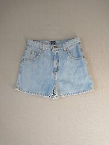 XOXO Jeans Womens Shorts 12 Blue Medium Wash High Rise Flat Front Solid Y2K