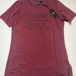 Nueva camiseta ajustada para mujer G-STAR RAW talla S pequeña roja - Imagen 1 de 5