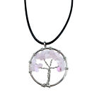 Gemstone Pendants - Tree of Life  -  Tree of Life Pendant - Rose Quartz