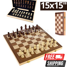 NexusGadgets 12 inch Bala Chess in Wood Cabinet with Metallic Pieces