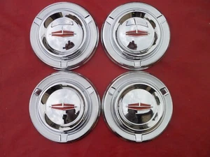 VINTAGE NOS 1961-62 OLDSMOBILE CUTLASS DOG DISH POVERTY HUBCAPS WHEEL COVERS - Picture 1 of 7