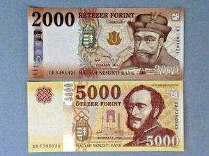 Hungary 2 Note Lot: P-204e, and P-205a - Picture 1 of 2