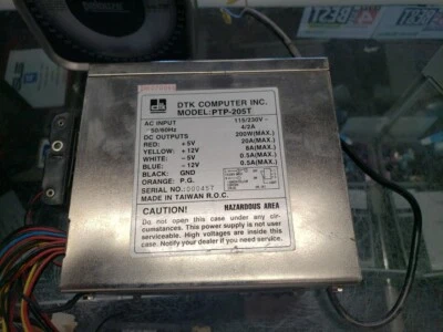 DTK Model PTP-205T POWER SUPPLY 200watt FREE SHIP - Image 1 of 4