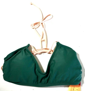 XHILARATION WOMEN'S STRAPY BACK BRALETTE BIKINI TOP LARGE OLIVE NEW W/ TAGS! - Picture 1 of 2