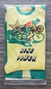 Vintage 80s Childrens BMX Bicycle T-Shirt & Shorts Set Size 10 NEW RAD Cru Jones - Picture 1 of 3