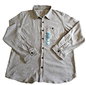 Men's Berkley Jensen Soft Touch Super Soft Button Closure Fleece Shirt Gray XXL - Picture 1 of 6