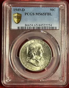 1949-D PCGS MS65FBL. Gold Shield. Beautiful & Original. #224. - Picture 1 of 4