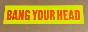 Quiet Riot - Bang Your Head RARO HÁGALO USTED MISMO Promo Sticker '83 - Imagen 1 de 2