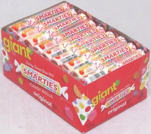 Giant Smarties Original Candy Box of 36 Rolls Fruit Bulk Candies Gluten Free - Picture 1 of 10