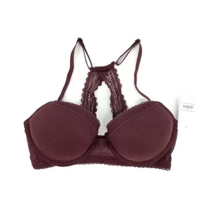 Auden Bra Womens 32D The Ace Demi Racerback Lightly Lined Front Closure NWT - Picture 1 of 10
