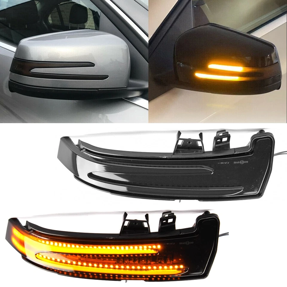 2 frecce specchietto retrovisore esterno fumè per Mercedes-Benz W176 W246 W204 S204 C216 - Immagine 1 di 4