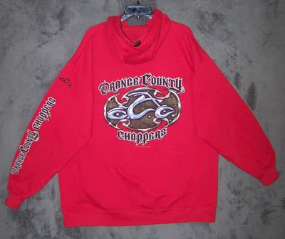 Chaqueta Orange County Choppers Adulto Extra Grande Rojo Gráfico Sudadera con Capucha Motociclista Para Hombres Foto 1 de 4