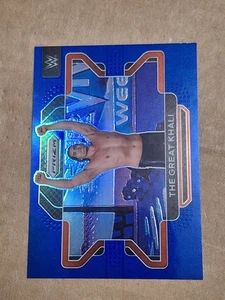 2022 THE GREAT KHALI PANINI PRIZM BLUE WWE WWF CARD #80 WRESTLING  /199 - Picture 1 of 3