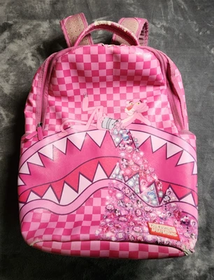 Mochila Sprayground Pink Panther Just Doin My Job cremalleras de cuero sintético Z* Foto 1 de 4