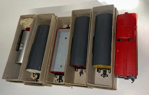 Lote de 6 vagones de ferrocarril/tren vintage escala HO lote J - Imagen 1 de 9