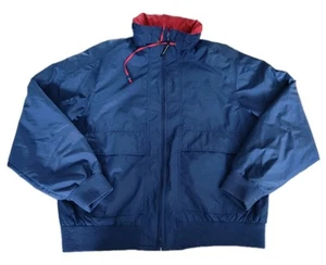Vintage McGregor Anti-Freeze Windbreaker Jacke Gr. M blau rot versteckte Kapuze - Bild 1 von 17