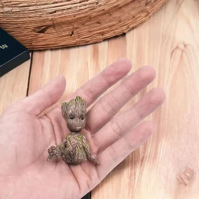 Miniature Fairy Garden Sitting Groot Figurine PVC Statue Groot in for Kids Home - image 1 of 4