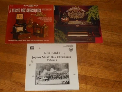 RITA FORD lot 3x LP joyous MUSIC BOX CHRISTMAS tree CAROLS HYMNS antique boxes - Image 1 of 4