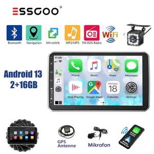 10.1" 1 DIN Android 13 Autoradio GPS Navi BT WiFi Drehbarer Bildschirm 32G KAM - Bild 1 von 14