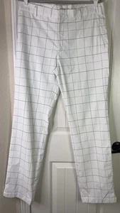 Nike Golf Dri Fit Herren 36x34 weiß Fensterscheibe Hose Opa Tour Performance - Bild 1 von 15
