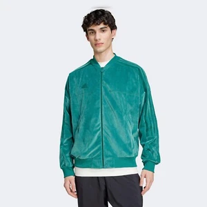 adidas Men's Sportswear Tiro Velour Full-Zip Velvet Bomber Jacket JF4252 - Picture 1 of 6