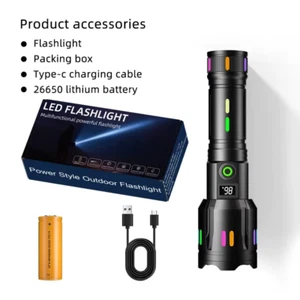 High Power Strahler große Reichweite LED Taschenlampe Leuchtstoff absorbierende Folie Lumino - Bild 1 von 12