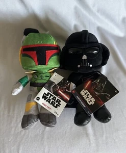 Star Wars Mattel Disney 8' Plush - Darth Vader & Boba Fett New with tags - Picture 1 of 9