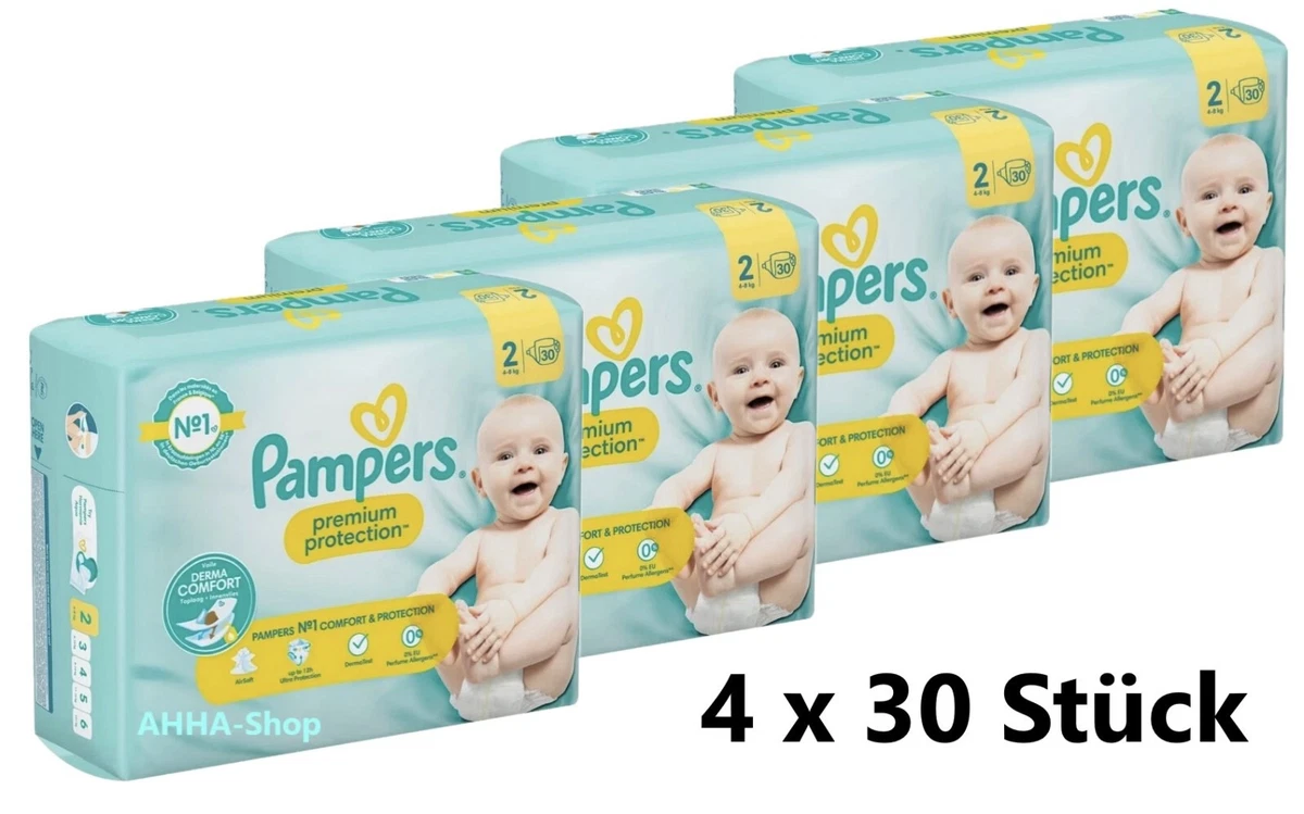 Produktbild von Pampers Premium Protection 4 Pampers Harmonie Windeln Größe 2 (4-8 Kg) – Sparpack Mit 408 Stück, Extra Sanft & Hautfreundlich Pampers Premium Protection 2