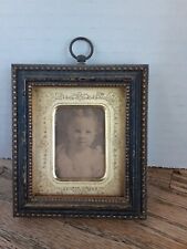 Antique Miniature Picture Frame With Baby Picture Wood Frame Vintage Charm