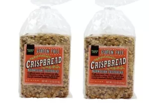 Trader Joe's Seeds Grains Crispbread Set 2 Norwegian Crackers 7.75oz Gluten Free - Picture 1 of 3