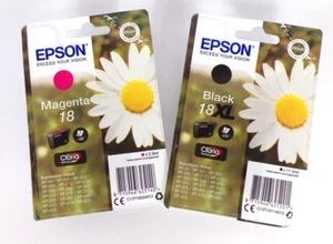 Cartouches d'encre Original Epson 18XL Noir & 18 Magenta - 08/2025 - Photo 1/1